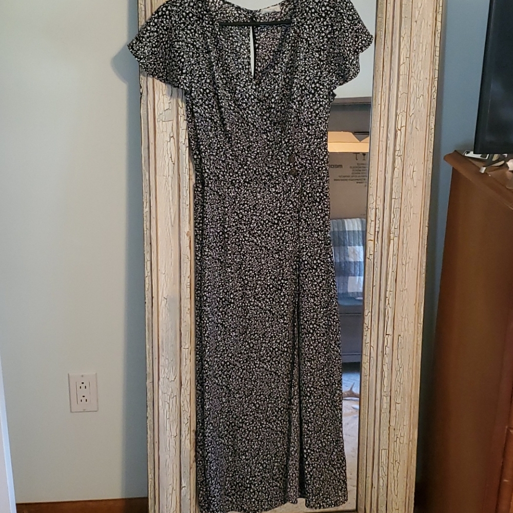 Faux wrap maxi dress